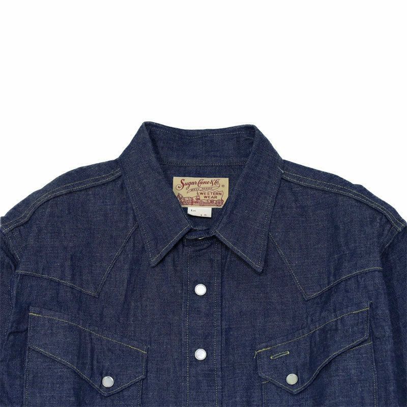 Ya2/シュガーケーンSUGARCANE/シャツ/ブルーデニムウエスタンシャツBLUEDENIMWESTERNSHIRT/SC28190/メンズ【正規取扱】