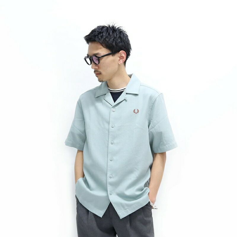 Ya2/フレッドペリーFREDPERRY/シャツ/ピケテクスチャーリビアカラーシャツ/M7774/メンズ【正規取扱】