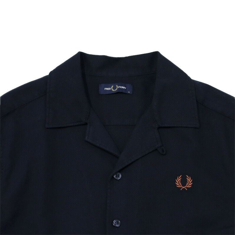 Ya2/フレッドペリーFREDPERRY/シャツ/ピケテクスチャーリビアカラーシャツ/M7774/メンズ【正規取扱】