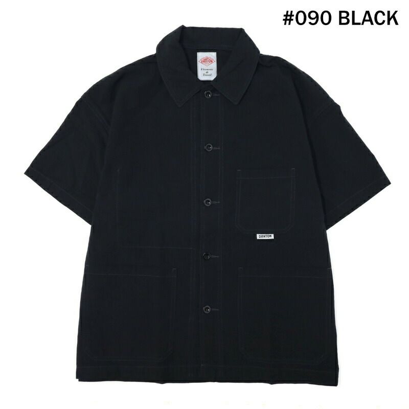 Ra9/ダントンDANTON/シャツ/オーガニックコットンワッシャー半袖カバーオールシャツ/DT-B0239MUG/メンズ【正規取扱】