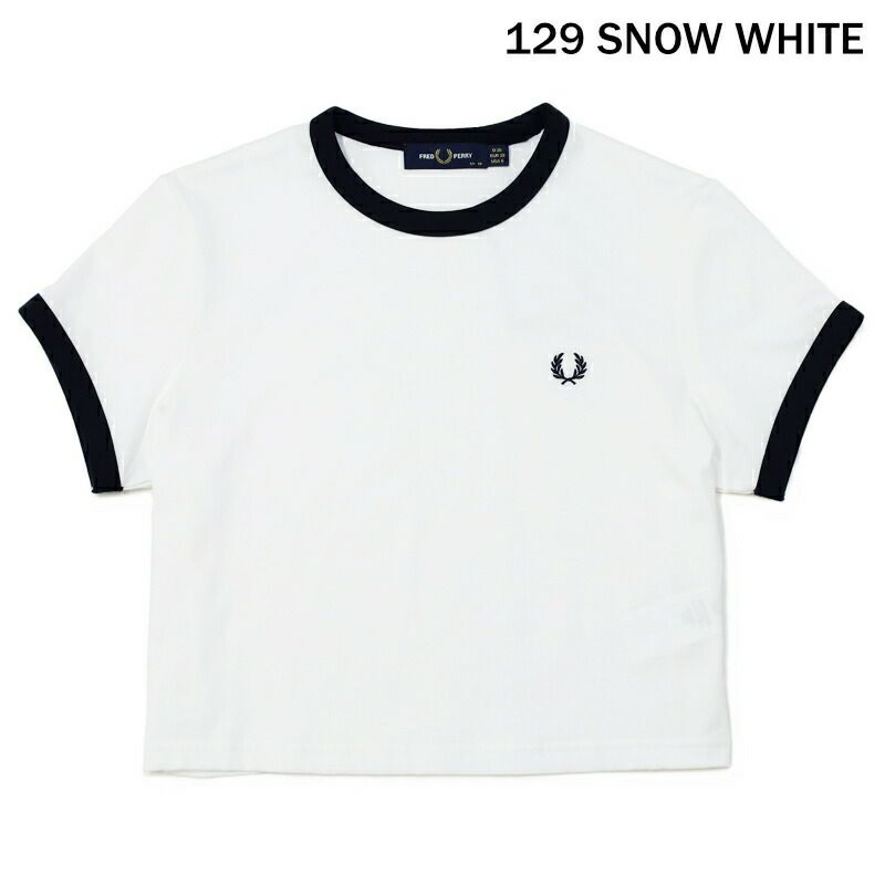 Ya2/フレッドペリーFREDPERRY/カットソー/クロップドリンガーTシャツ/G9163/レディース【正規取扱】