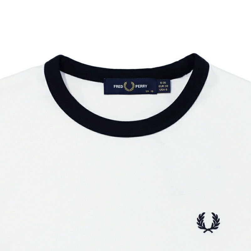 Ya2/フレッドペリーFREDPERRY/カットソー/クロップドリンガーTシャツ/G9163/レディース【正規取扱】