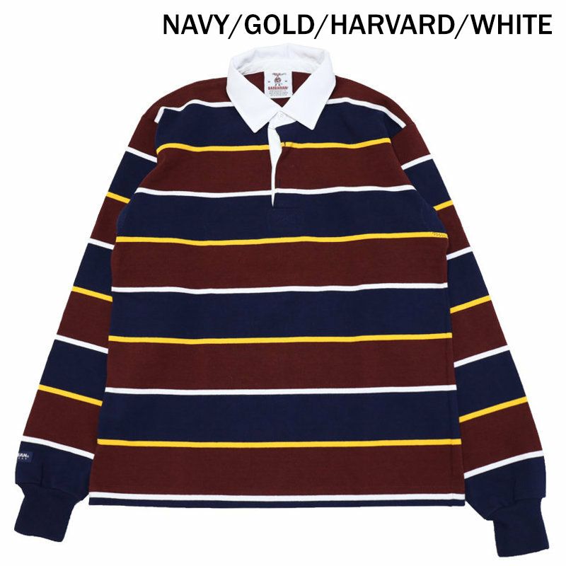 バーバリアンBARBARIAN/ラガーシャツ/12オンスレギュラーカラー長袖ラグビージャージ/UFJ/メンズ【正規取扱】