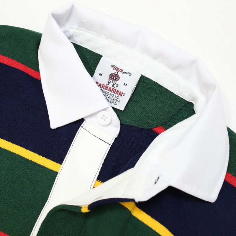 バーバリアンBARBARIAN/ラガーシャツ/12オンスレギュラーカラー長袖ラグビージャージ/UFJ/メンズ【正規取扱】