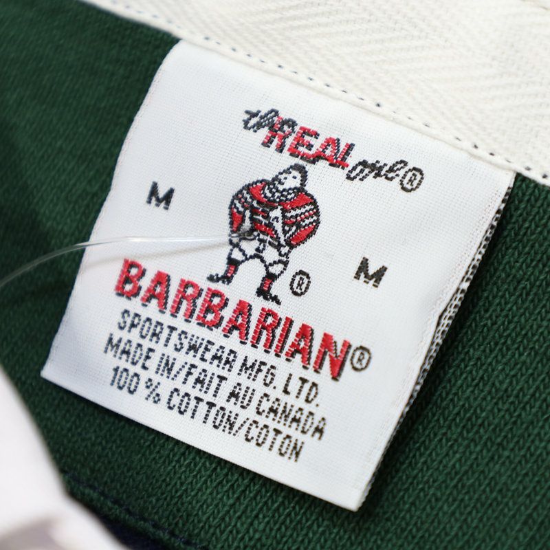 バーバリアンBARBARIAN/ラガーシャツ/12オンスレギュラーカラー長袖ラグビージャージ/UFJ/メンズ【正規取扱】