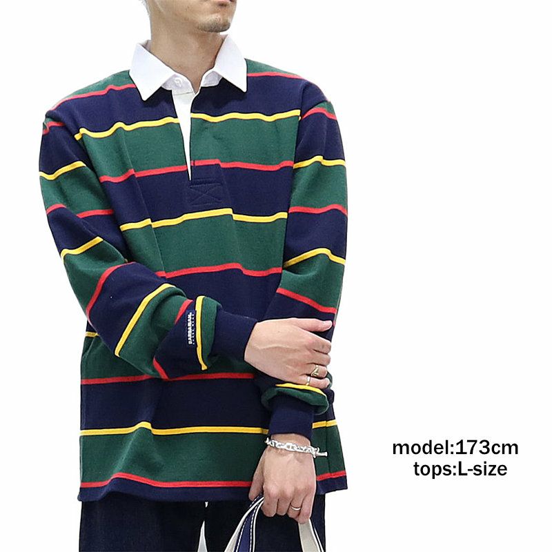 Ya2/バーバリアンBARBARIAN/ラガーシャツ/12オンスレギュラーカラー長袖ラグビージャージ/UFSジャパンサイズスペック/メンズ【正規取扱】