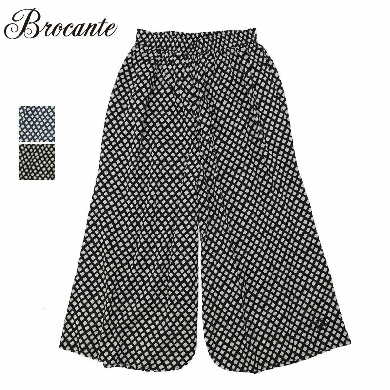 Ya2/ブロカントBrocante/ワイドパンツピエロパンツ/インドプリントピエロパンツ/33-0344X/レディース【正規取扱】