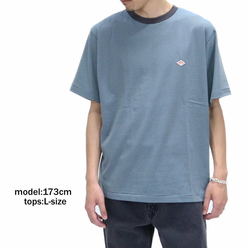 Ya2/ダントンDANTON/ボーダークルーネックTシャツ/DT-C0196CVT/メンズ【正規取扱】