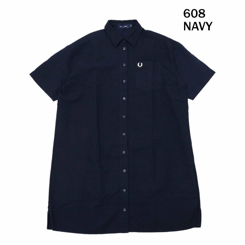 Ya2/フレッドペリーFREDPERRY/シアサッカーシャツワンピース/D9175/レディース【正規取扱】