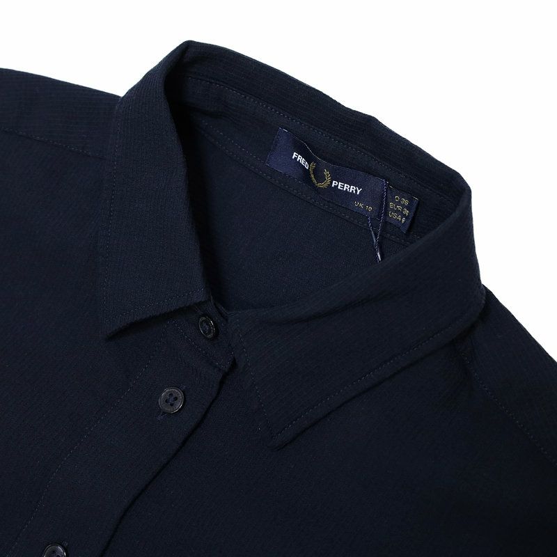 Ya2/フレッドペリーFREDPERRY/シアサッカーシャツワンピース/D9175/レディース【正規取扱】