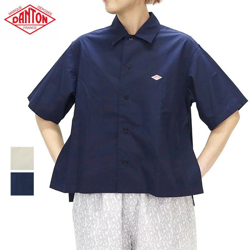 Ya2/レディース/DANTON【ダントン】DT-B0223CPLコットンサイドスリット半袖シャツ【正規取扱】2024春夏