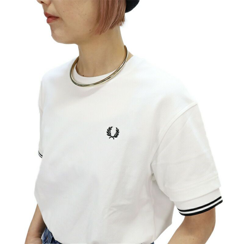 Ya2/レディース/FREDPERRY【フレッドペリー】M4620テープリンガーTシャツ【正規取扱】2024春夏
