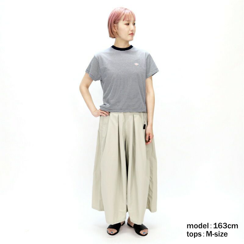 ダントンDANTON/Tシャツカットソー/半袖セミクロップTシャツストライプSHORTSLEEVESEMICROPT-SHIRTSTRIPE/DT-C0408CVT/レディース【正規取扱】