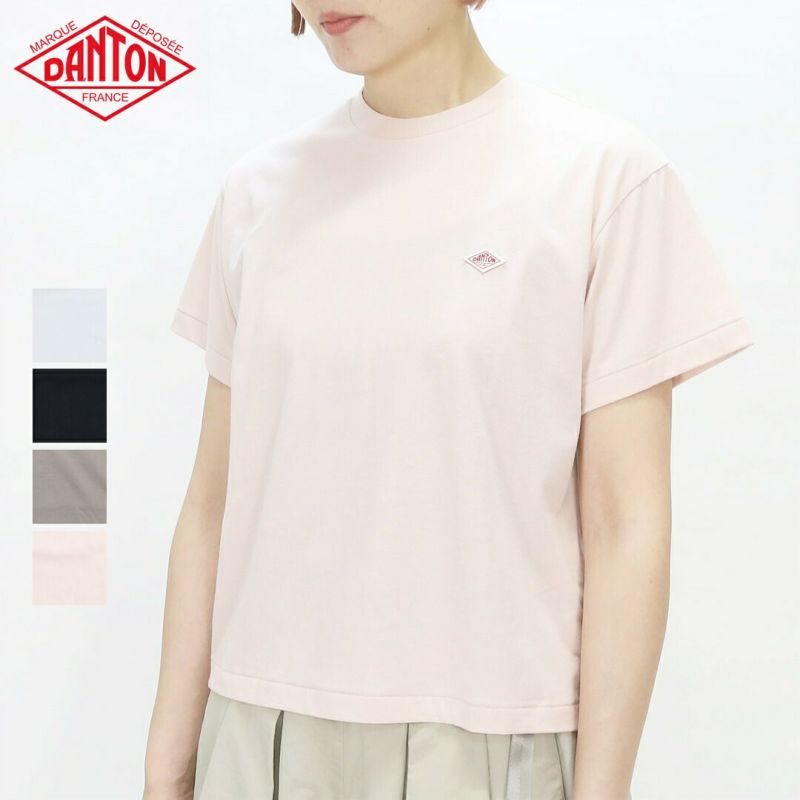 Ra9/ダントンDANTON/Tシャツカットソー/半袖セミクロップTシャツ無地SHORTSLEEVESEMICROPT-SHIRTPLAIN/DT-C0408CVT/レディース【正規取扱】