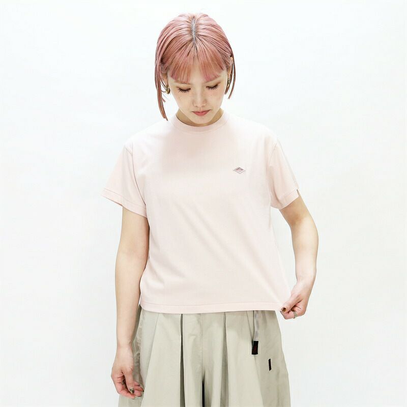 ダントンDANTON/Tシャツカットソー/半袖セミクロップTシャツ無地SHORTSLEEVESEMICROPT-SHIRTPLAIN/DT-C0408CVT/レディース【正規取扱】