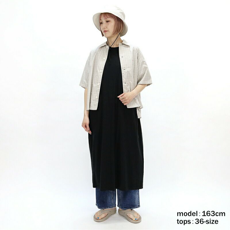 Ra9/ダントンDANTON/シャツ/コットンポプリンチェックハーフスリーブシャツ/DT-B0233CPP/レディース【正規取扱】