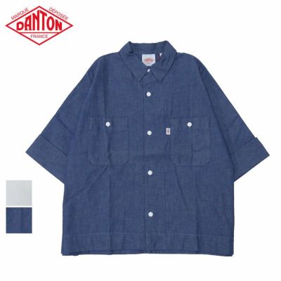 ダントンコットンリネンプルオーバーシャツ38 ダントン DANTON/コットンリネンスラブプルオーバー シャツ
