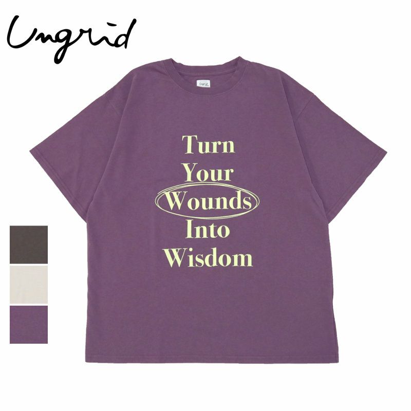 Ya2/アングリッドUngrid/Tシャツカットソー/ヴィンテージウォッシュロゴビッグTee/112522737401/レディース【正規取扱】
