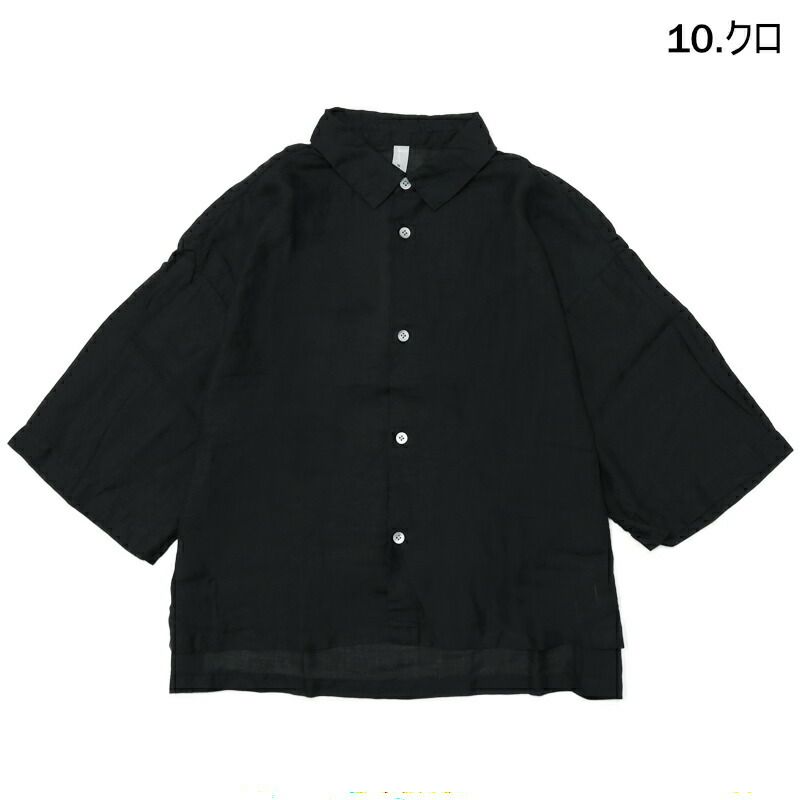 Ya2/プリットprit/シャツ/160/1ラミー7分ビッグスリーブレギュラーカラーシャツ/P82542/レディース【正規取扱】