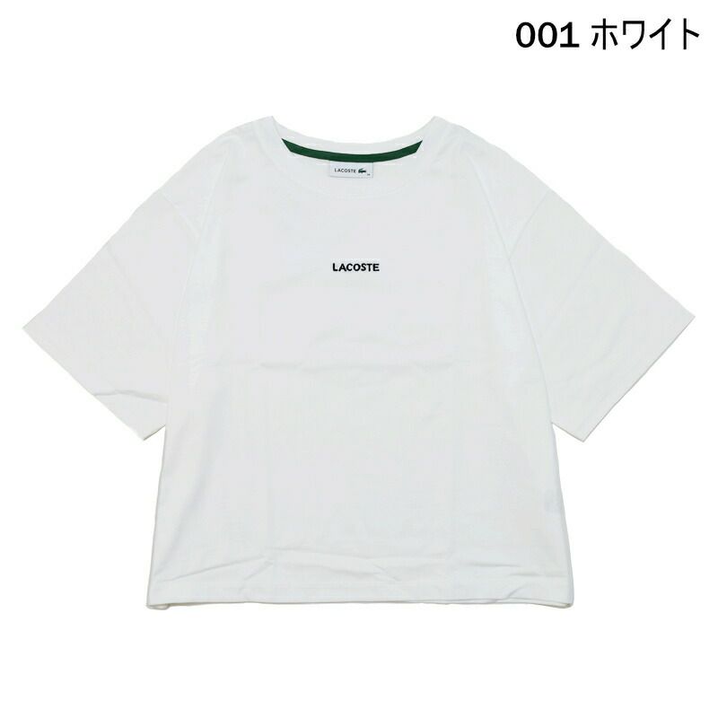 Ya2/ラコステLACOSTE/カットソー/ワイド＆ショートネームステッチTシャツ/TF016J-99-001/レディース【正規取扱】