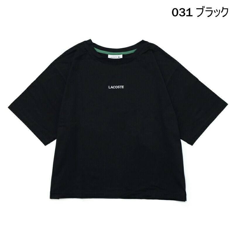 Ya2/ラコステLACOSTE/カットソー/ワイド＆ショートネームステッチTシャツ/TF016J-99-001/レディース【正規取扱】