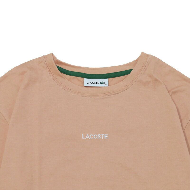 Ya2/ラコステLACOSTE/カットソー/ワイド＆ショートネームステッチTシャツ/TF016J-99-001/レディース【正規取扱】