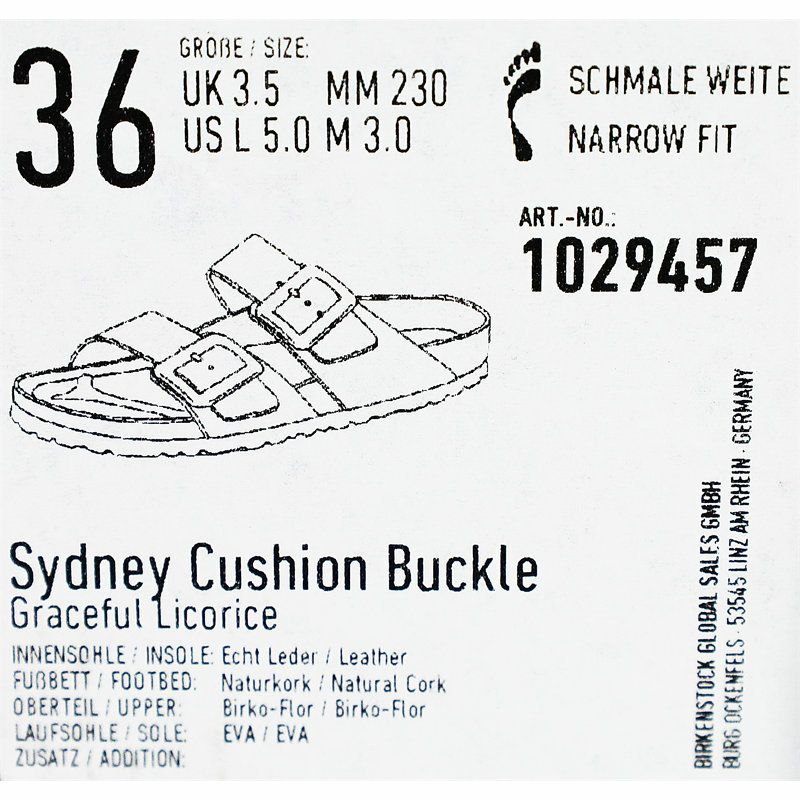 ビルケンシュトックBIRKENSTOCK/サンダル/シドニークッションバックルビルコフローサンダル/1029457/レディース【国内正規品】