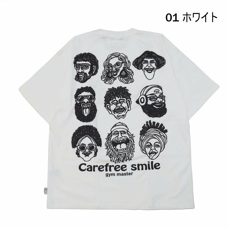 Ya2/ジムマスターGYMMASTER/Tシャツ/7.4ozcarefreesmileビッグTee/G521796/メンズ【正規取扱】