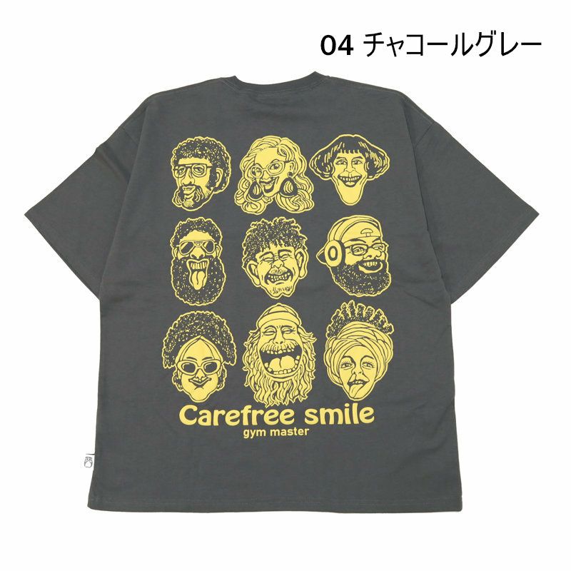 Ya2/ジムマスターGYMMASTER/Tシャツ/7.4ozcarefreesmileビッグTee/G521796/メンズ【正規取扱】