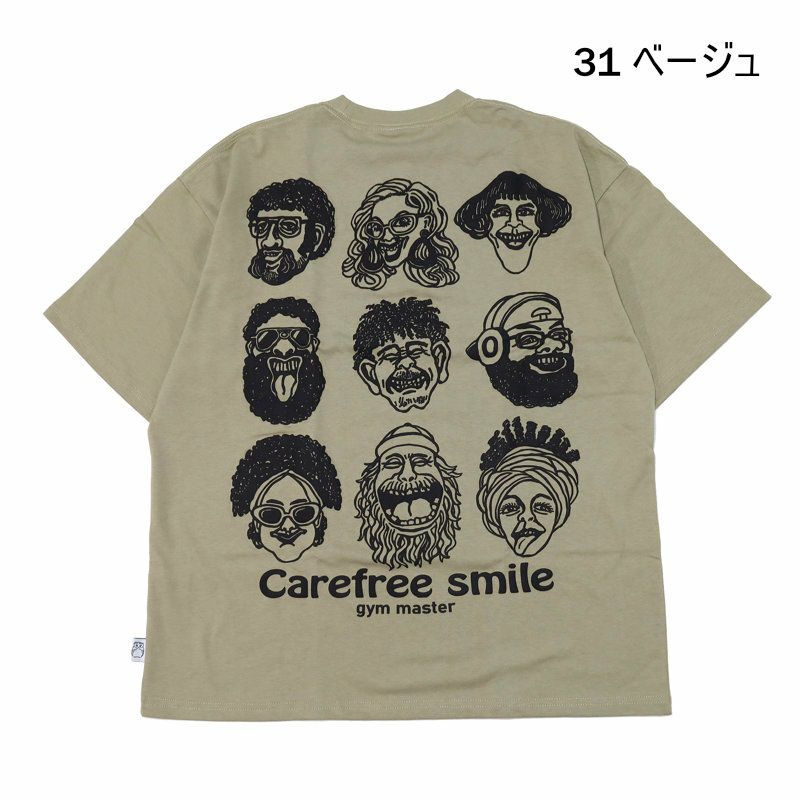 Ya2/ジムマスターGYMMASTER/Tシャツ/7.4ozcarefreesmileビッグTee/G521796/メンズ【正規取扱】