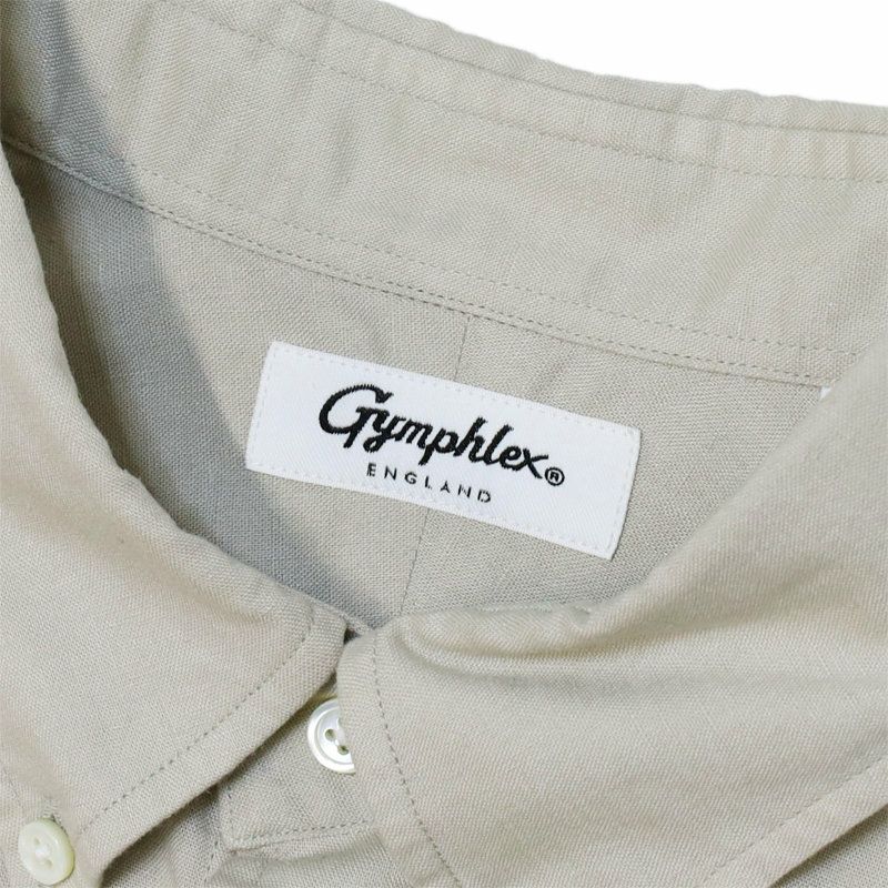 Ya2/ジムフレックスGymphlex/シャツ/リネンポリエステルクロスボタンダウン半袖シャツ/GY-B0244LIP/メンズ【正規取扱】