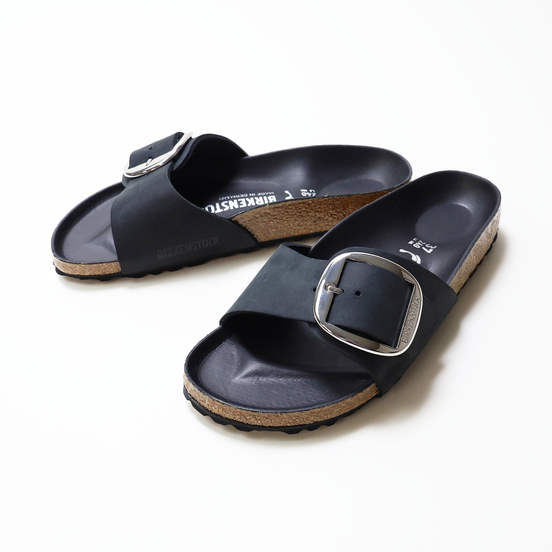 Ya2/ビルケンシュトックBIRKENSTOCK/サンダル/MadridBigBuckleマドリッドビッグバックルオイルドレザーブラック/1006523/レディース【正規取扱】