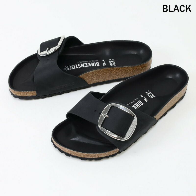 Ya2/ビルケンシュトックBIRKENSTOCK/サンダル/MadridBigBuckleマドリッドビッグバックルオイルドレザーブラック/1006523/レディース【正規取扱】