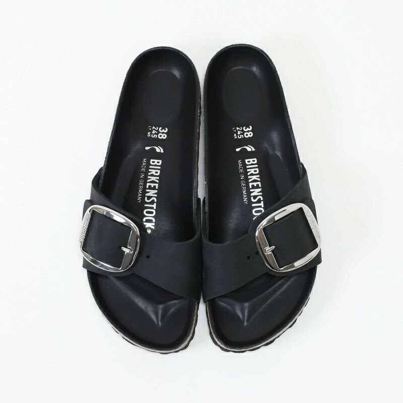 Ya2/ビルケンシュトックBIRKENSTOCK/サンダル/MadridBigBuckleマドリッドビッグバックルオイルドレザーブラック/1006523/レディース【正規取扱】