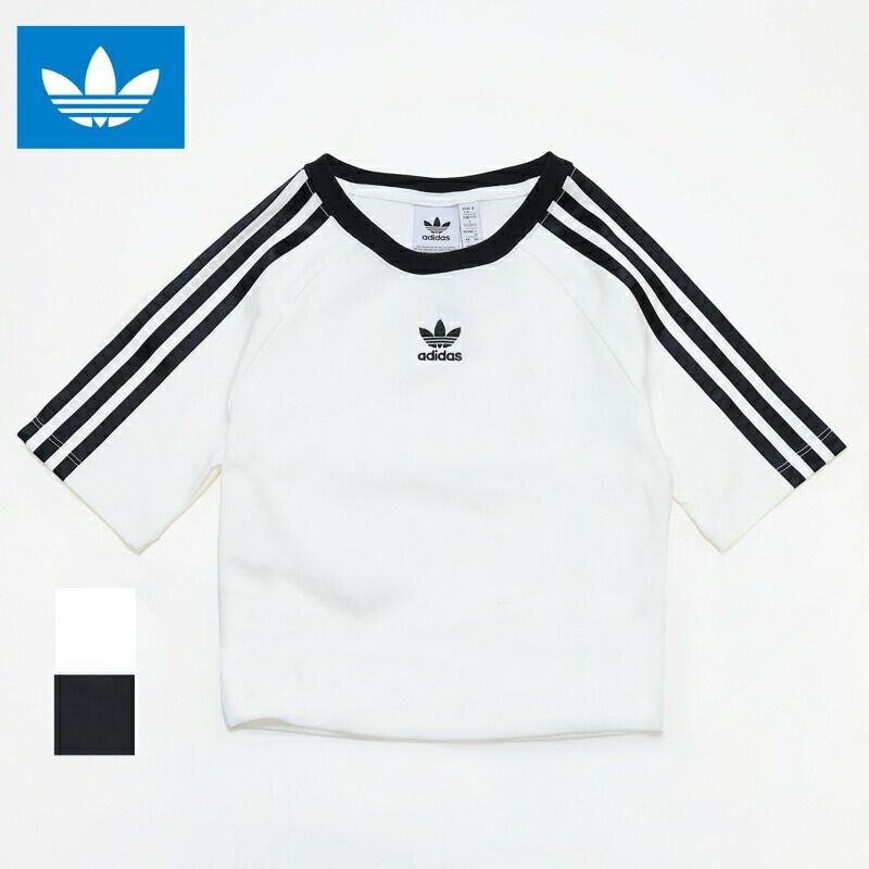 Ya2/アディダスADIDAS/Tシャツカットソー/スリーストライプス半袖ベビーTシャツ/KNZ20/レディース【正規取扱】