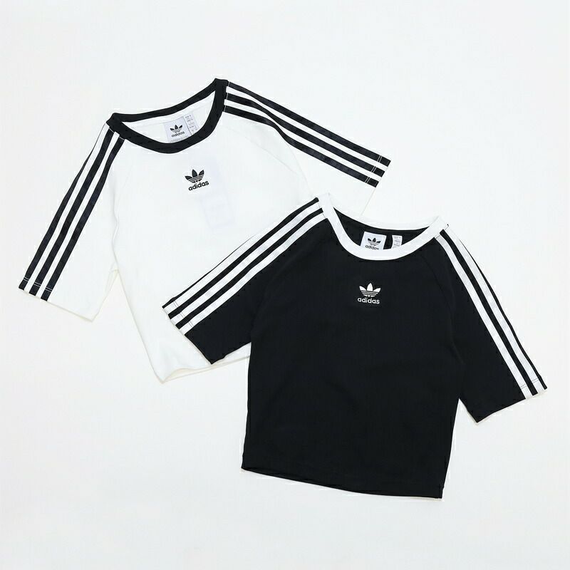 Ya2/アディダスADIDAS/Tシャツカットソー/スリーストライプス半袖ベビーTシャツ/KNZ20/レディース【正規取扱】