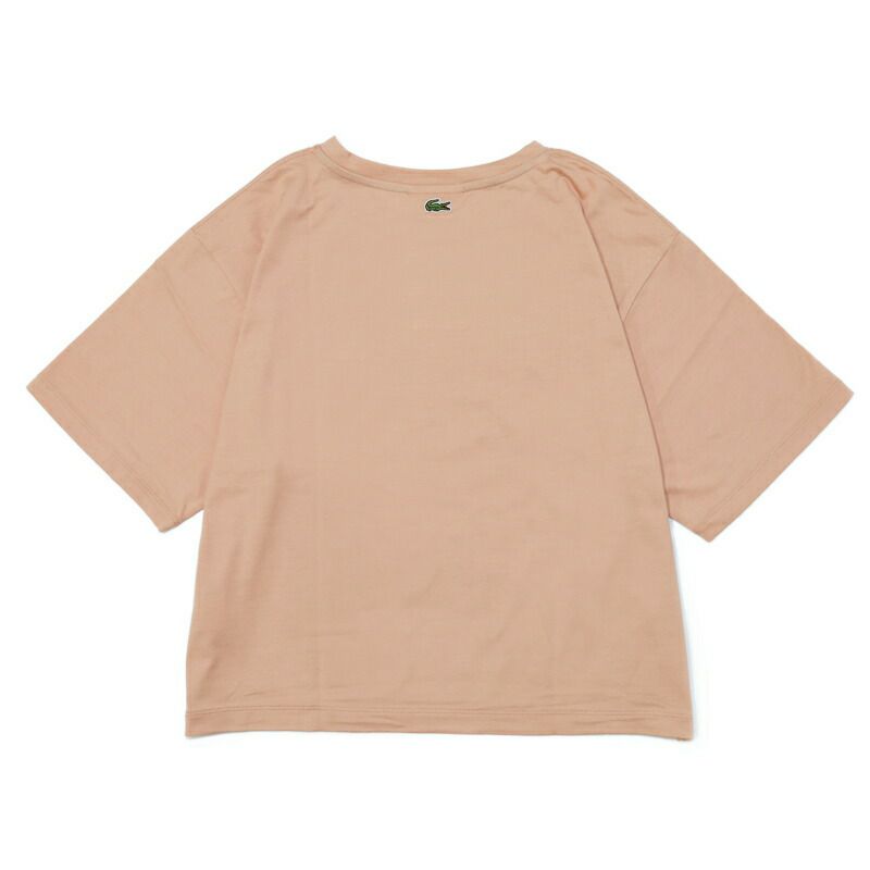 Ya2/ラコステLACOSTE/カットソー/ワイド＆ショートネームステッチTシャツ/TF016J-99-001/レディース【正規取扱】