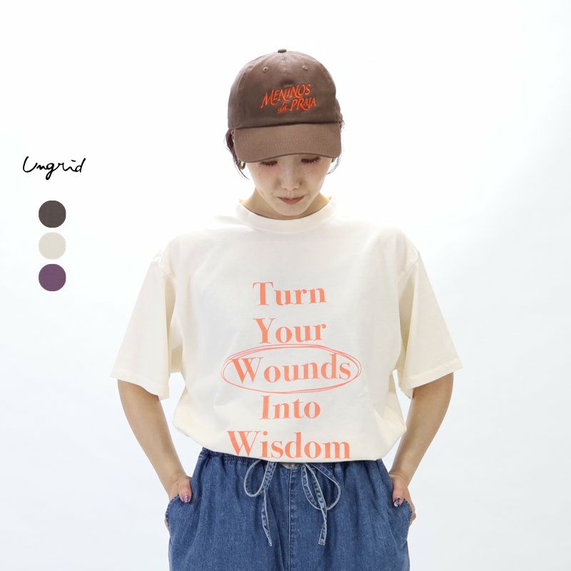 Ya2/アングリッドUngrid/Tシャツカットソー/ヴィンテージウォッシュロゴビッグTee/112522737401/レディース【正規取扱】