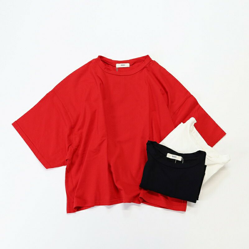 Ya2/ナルNARU/Tシャツカットソー/40/2CLASSIC天竺5分袖ワイドプルオーバー/648030/レディース【正規取扱】
