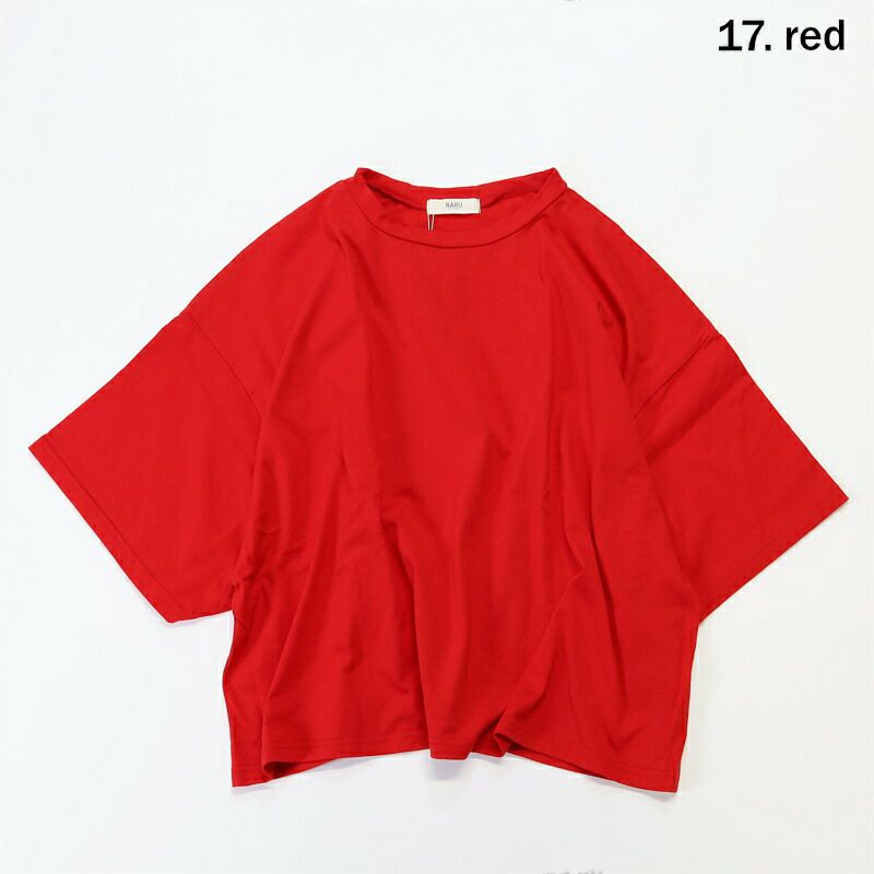 Ya2/ナルNARU/Tシャツカットソー/40/2CLASSIC天竺5分袖ワイドプルオーバー/648030/レディース【正規取扱】