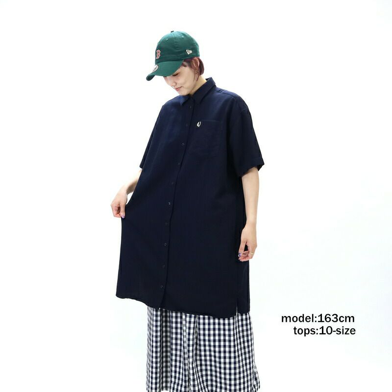 Ya2/【20%OFF】フレッドペリーFREDPERRY/シアサッカーシャツワンピース/D9175/レディース【正規取扱】