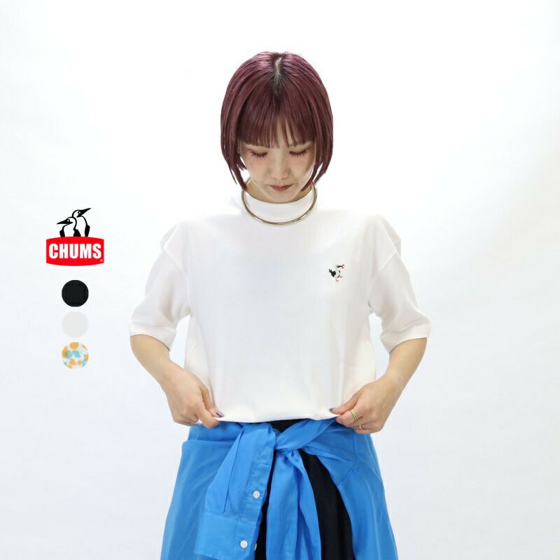 Ya2/チャムスCHUMS/カットソー/チャムスエンブロイダリーTシャツ/CH01-2523/レディース【正規取扱】
