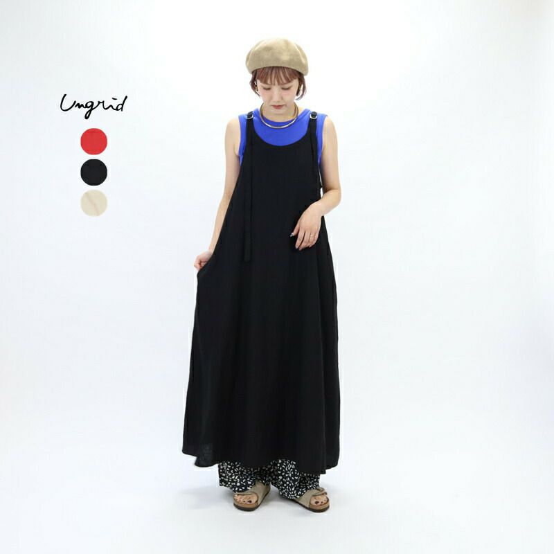 Ya2/アングリッドUngrid/ワンピース/リネン混ショルダーデザインキャミワンピース/1125303600/レディース【正規取扱】