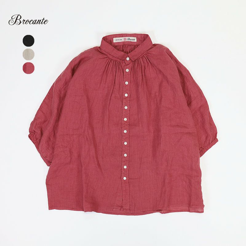 Ya2/ブロカントBrocante/シャツ/リネンキャンバスグランシャツ/36-0340L/レディース【正規取扱】