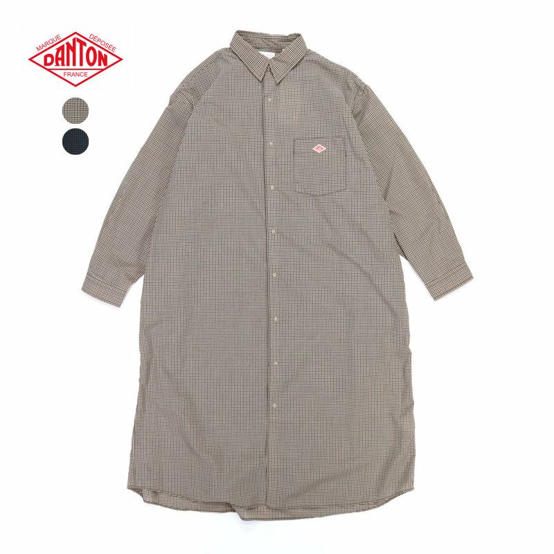 Ra9/ダントンDANTON/ワンピース/プランサーボタンシャツワンピース/DT-G0106PPU/レディース【正規取扱】