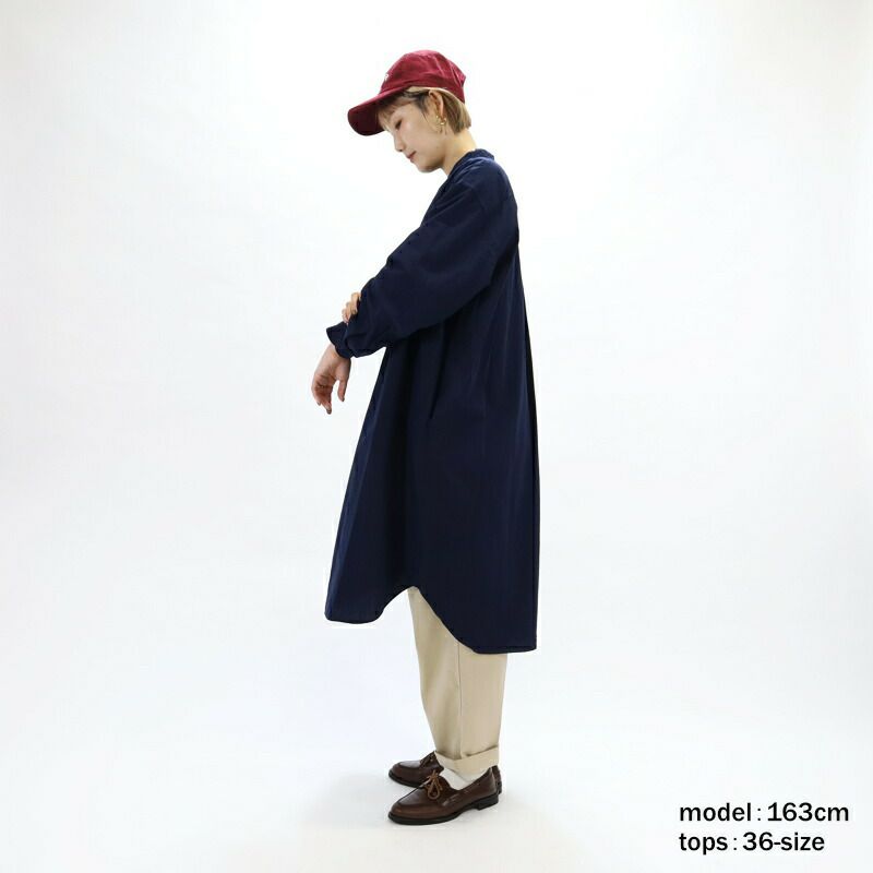 Ra9/ダントンDANTON/ワンピース/コットンポプリンバンドカラーチュニック/DT-B0342MUG/レディース【正規取扱】