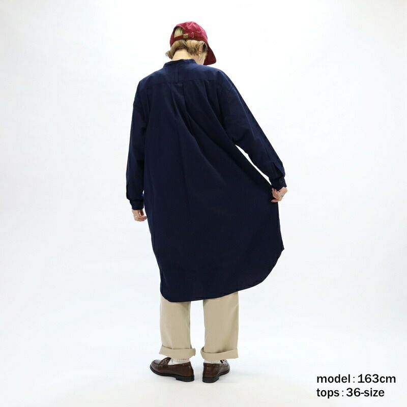 Ra9/ダントンDANTON/ワンピース/コットンポプリンバンドカラーチュニック/DT-B0342MUG/レディース【正規取扱】