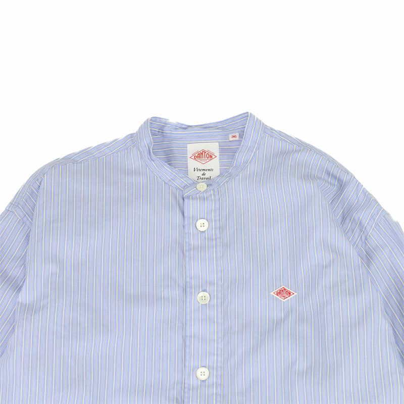 Ra9/ダントンDANTON/ワンピース/コットンポプリンバンドカラーチュニックストライプ/DT-B0342RPL/レディース【正規取扱】