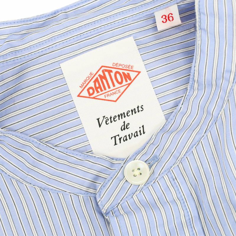 Ra9/ダントンDANTON/ワンピース/コットンポプリンバンドカラーチュニックストライプ/DT-B0342RPL/レディース【正規取扱】