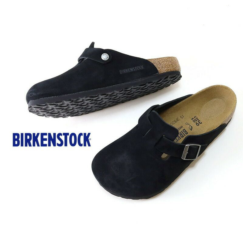 BIRKENSTOCK　ビルケンシュトック　BOSTON　レザーサンダル BIRKENSTOCK BOSTON Oiled Leather ( REGULAR FIT ) BLACK